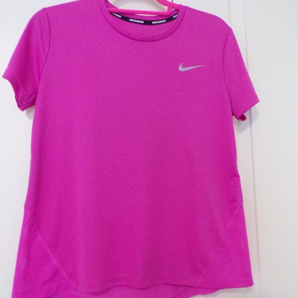 Nike Dri-Fit Running Shirt Asymmetric Hem M/L - Picture 1 of 4